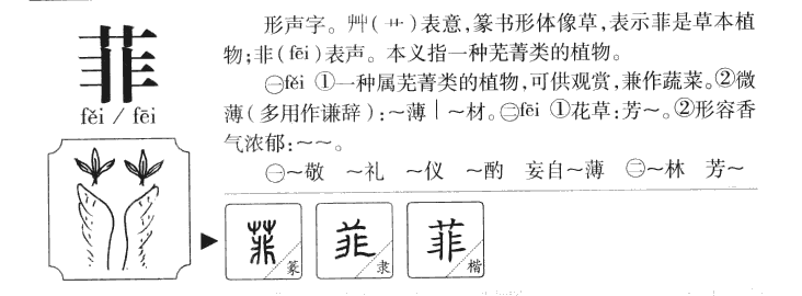 菲字五行属什么_菲字取名寓意内涵