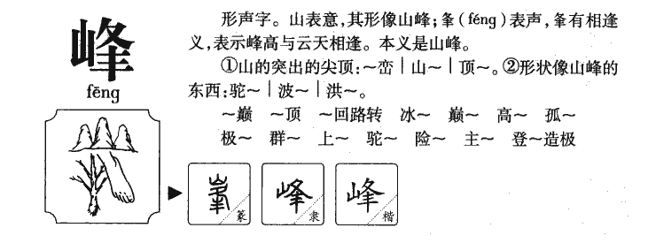 峰字五行属什么_峰字取名寓意内涵