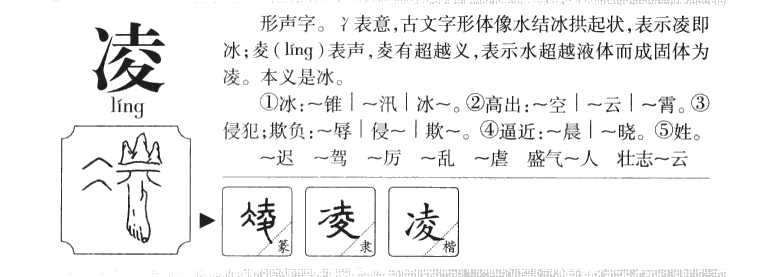 凌字五行属什么_凌字取名寓意内涵