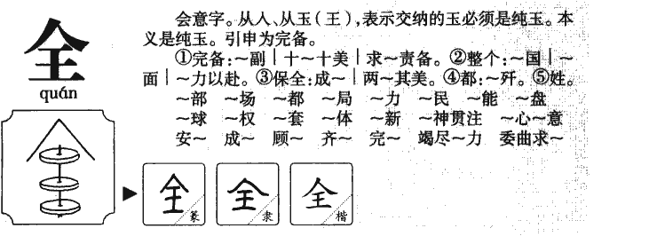 全字五行属什么 全字取名意义