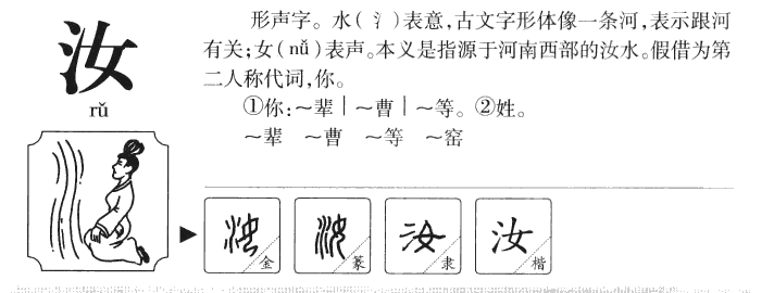 汝字五行属什么 - 汝字取名意义