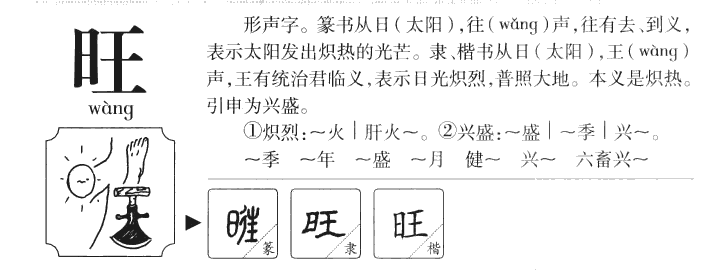 旺字五行属什么 - 旺字取名意义