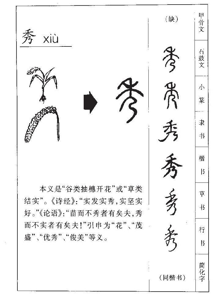秀字五行属什么_秀字取名寓意内涵
