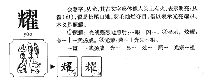 耀字五行属什么_耀字取名寓意内涵